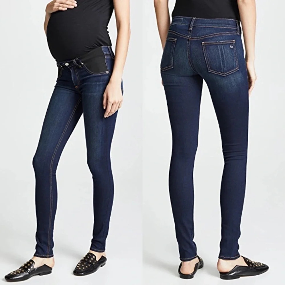 rag & bone Dark Wash Skinny Maternity Jeans